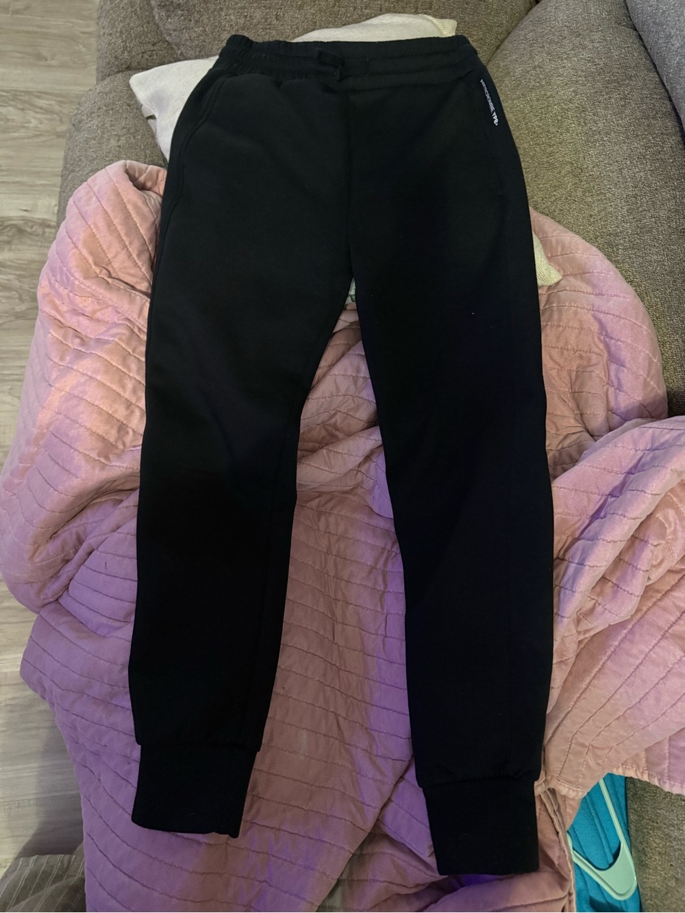 abercrombie kids Black Fleece Jogger Sweatpants